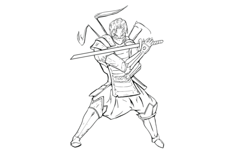 Printable coloring pages: Manga 5 – 10 Doigts