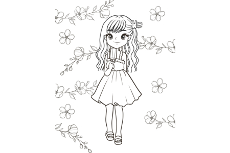 Printable coloring pages: Manga 6 – 10 Doigts
