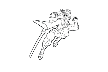 Printable coloring pages: Manga 7 – 10 Doigts