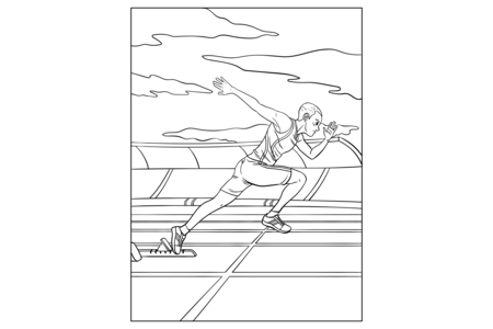 Dibujos para imprimir : JO-Deporte-9 – 10 Doigts