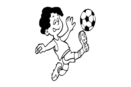 Printable coloring pages: Football sport 02 – 10 Doigts