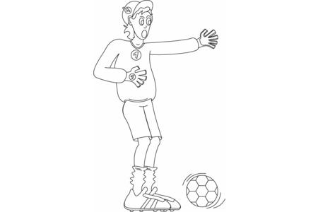 Dibujos para imprimir : Deporte fútbol 04 – 10 Doigts