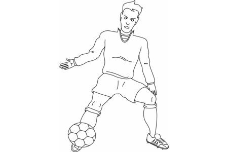 Dibujos para imprimir : Deporte fútbol 05 – 10 Doigts