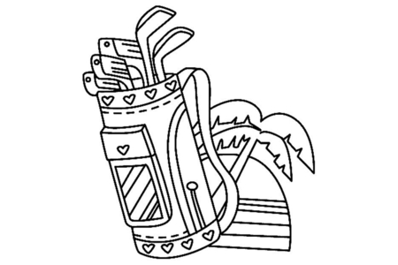 Printable coloring pages: Golf sport 01 – 10 Doigts