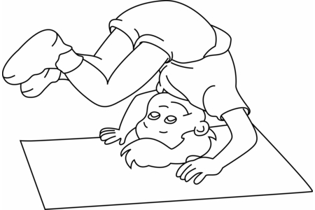 Printable coloring pages: Gymnast sport 01 – 10 Doigts