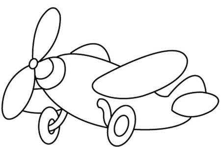 Printable coloring pages: Plane 02 – 10 Doigts