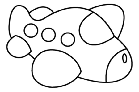 Dibujos para imprimir : Avión 05 – 10 Doigts