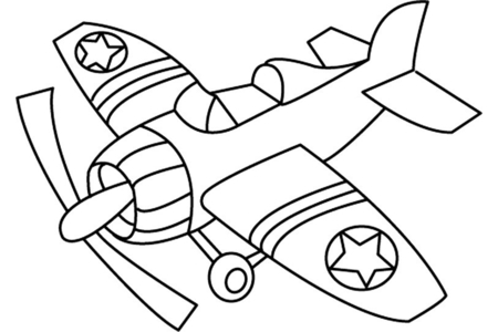 Dibujos para imprimir : Avión 07 – 10 Doigts