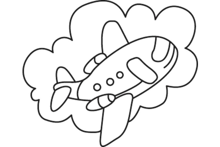 Dibujos para imprimir : Avión 11 – 10 Doigts
