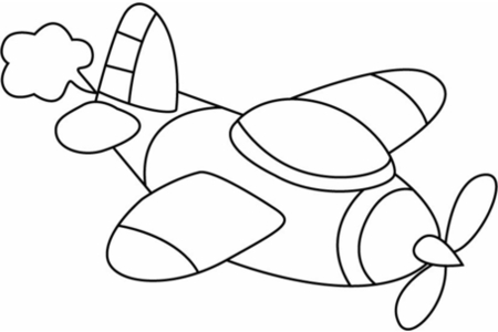 Printable coloring pages: Plane 13 – 10 Doigts