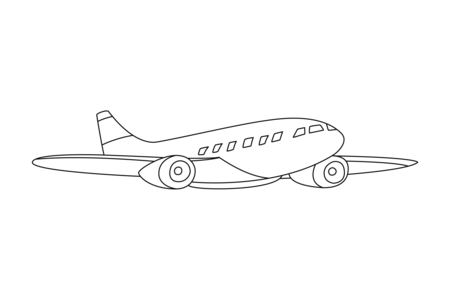 Dibujos para imprimir : Avión 14 – 10 Doigts