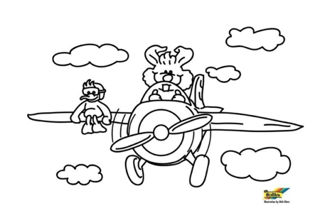 Printable coloring pages: Plane 17 – 10 Doigts
