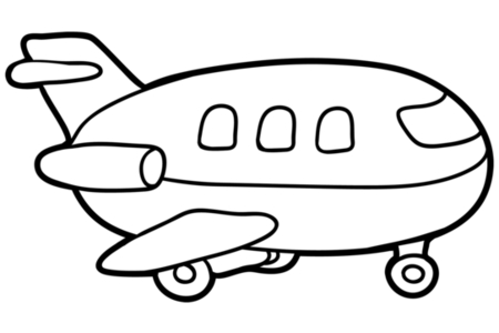 Printable coloring pages: Plane 20 – 10 Doigts