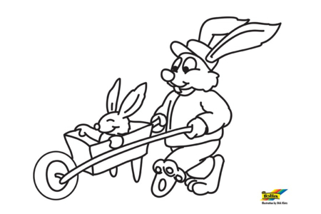 Printable coloring pages: Wheelbarrow – 10 Doigts