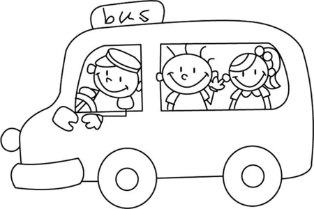 Dibujos para imprimir : Autobús 02 – 10 Doigts