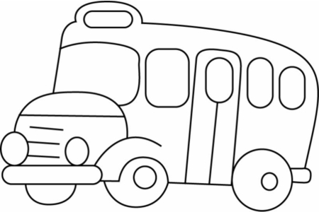 Printable coloring pages: Bus 03 – 10 Doigts