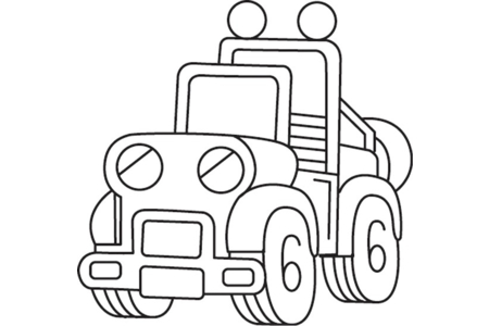 Printable coloring pages: Truck 03 – 10 Doigts
