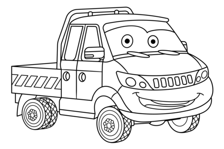 Printable coloring pages: Truck 11 – 10 Doigts