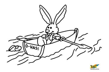 Printable coloring pages: Canoe – 10 Doigts