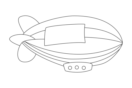 Printable coloring pages: Airship 01 – 10 Doigts