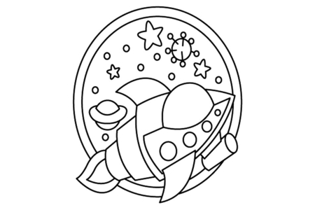 Dibujos para imprimir : Cohete 03 – 10 Doigts