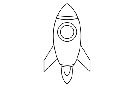 Printable coloring pages: 10 Rocket – 10 Doigts
