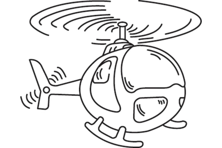Printable coloring pages: Helicopter 02 – 10 Doigts