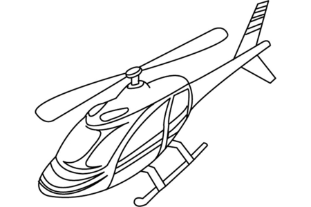 Dibujos para imprimir : Helicóptero 04 – 10 Doigts