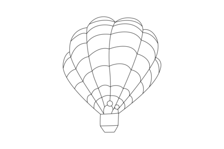 Dibujos para imprimir : Montgolfiera 03 – 10 Doigts