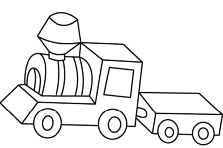 Printable coloring pages: Train 05 – 10 Doigts