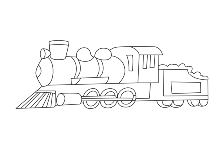 Printable coloring pages: Train 10 – 10 Doigts