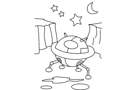 Dibujos para imprimir : Nave 01 – 10 Doigts