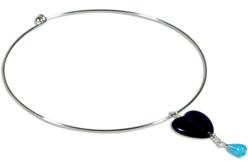 Collier tour de cou à bille, argenté  - Colliers et chaines - 10doigts.fr - 2