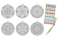 Bolas de Navidad Mandala para colorear - Kits creativos de Navidad para los niños - 10doigts.fr