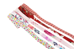 5 Biais coton Liberty rojo - Cintas y sesgos - 10doigts.fr