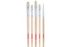 5 oil and acrylic brushes - Pig bristles - Brushes and brushes for acrylic painting - 10doigts.fr