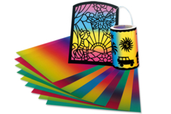 Papier translucide arc en ciel  - Papier calque, vitrail - 10doigts.fr