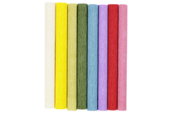 8 feuilles Papier crépon - Couleurs Vives - Fleurs en crépon - 10doigts.fr