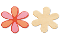 Fleur N°5 en bois naturel à décorer - Supports plats en bois - 10doigts.fr