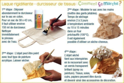 Laque rigidifiante durcisseur de tissus - Colles tissu - 10doigts.fr - 2