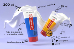 Talens Acrylic Paint - 200 ml - 2 - Satin Finish Acrylic Paint - 10doigts.com - Satin Finish Acrylic Paint - 10doigts.fr