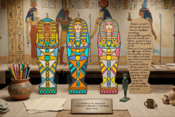 Egypt Workshops: 2 Creative Projects with the Coloring Sarcophagus - Coloriage - 10doigts.fr - 2