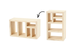 Bibliothèque en bois  - Univers Miniature : maison de poupée et miniatures - 10doigts.fr - 2