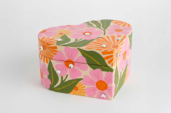 boite coeur peinture fleur - Boîtes en bois - 10doigts.fr - 2