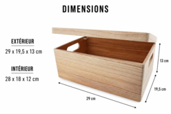 boite coffre en bois* - Wooden Boxes - 10doigts.fr