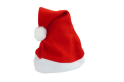 Bonnet père Noël rouge et fourrure - Supports de Noël à décorer - 10doigts.fr