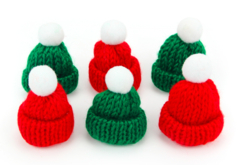 bonnets tricotés - Petites décorations de Noël - 10doigts.fr