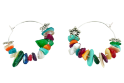 boucles avec pierre semi precieuse - Perles Naturelles - 10doigts.fr - 2