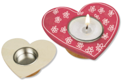 Bougeoir coeur - Bougeoirs en bois - 10doigts.fr - 2