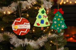 Bolas de madera para decorar - 12 piezas - Decoraciones de Navidad de madera - 10doigts.fr